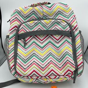 Thirty-One Backpack Chevron‎ Print School Travel Laptop Daypack